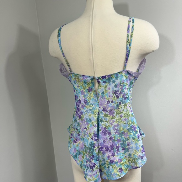 VS Blue Floral Bodysuit - Picture 11 of 14